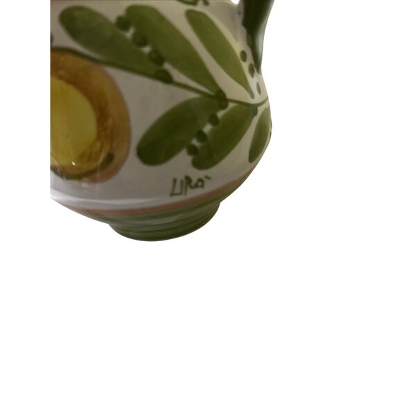 Liro Ceramic Oil Cruet Artisan Made Signed Sicilian Italy Art Pottery - Picture 6 of 7